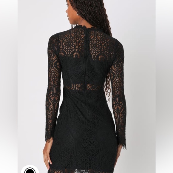 Black Long Sleeve Dress - Picture 2 of 4